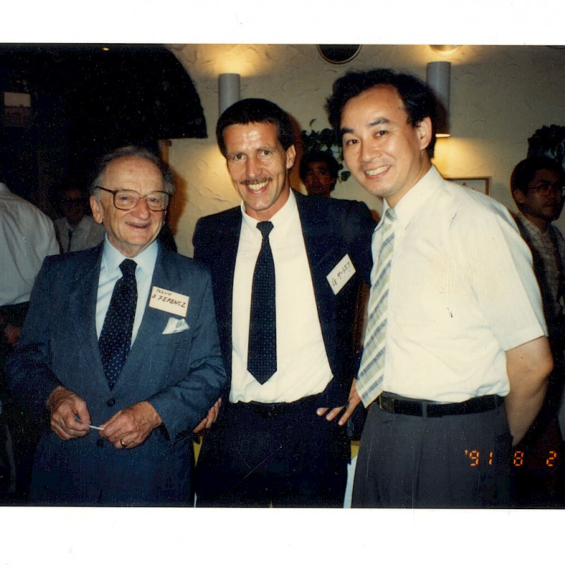 Ben (left) in Tokyo, August 1991