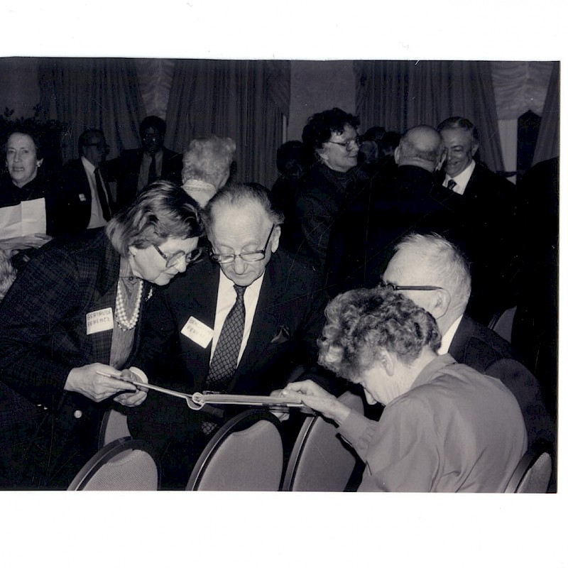Ben and Gertrude (left) at the 45th Nuremberg Reunion in Washington D.C., March 23, 1991