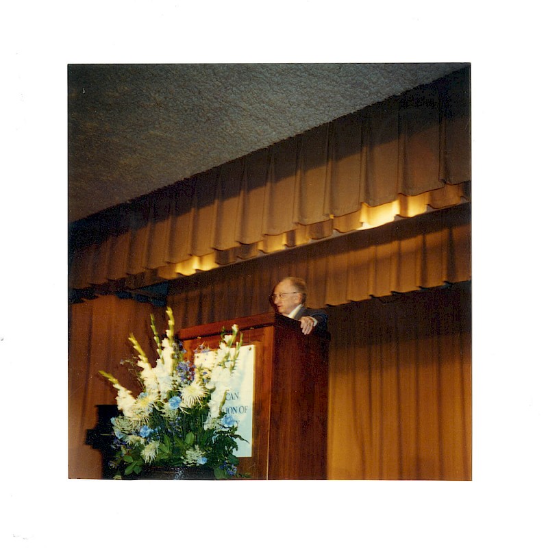 Ben speaking at the American Association of University Women, October 23, 1995