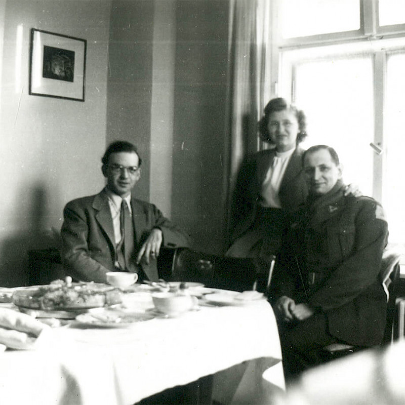 Ben enjoying Sunday breakfast at home, December 1946