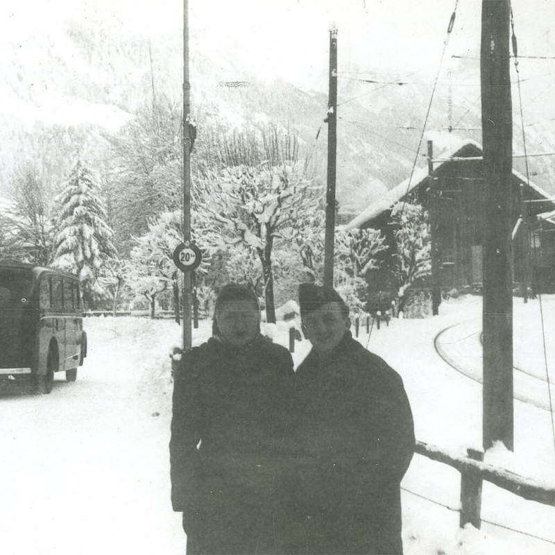 Ben and Gertrude in Engelberg, Switzerland, December 1946