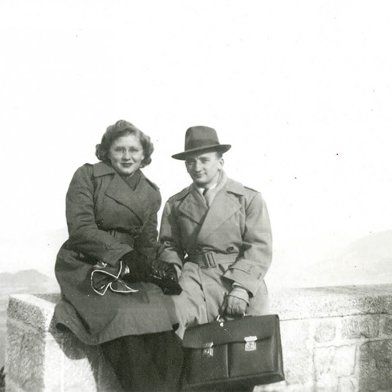 Ben and Gertrude at Berchtesgaden, October 1946