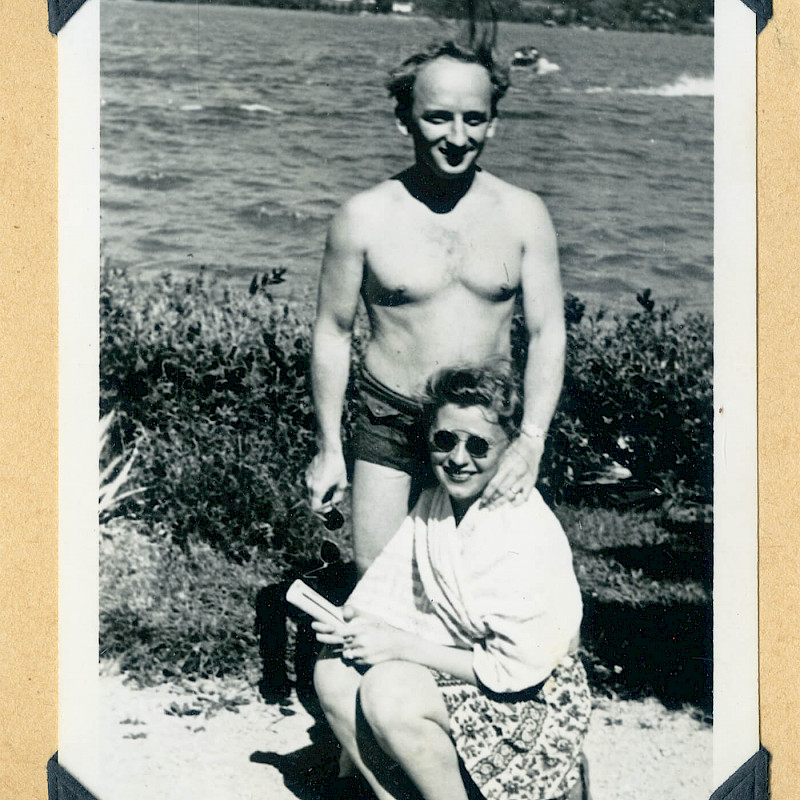 Ben and Gertrude in Bad Wiessee, Germany, 1947